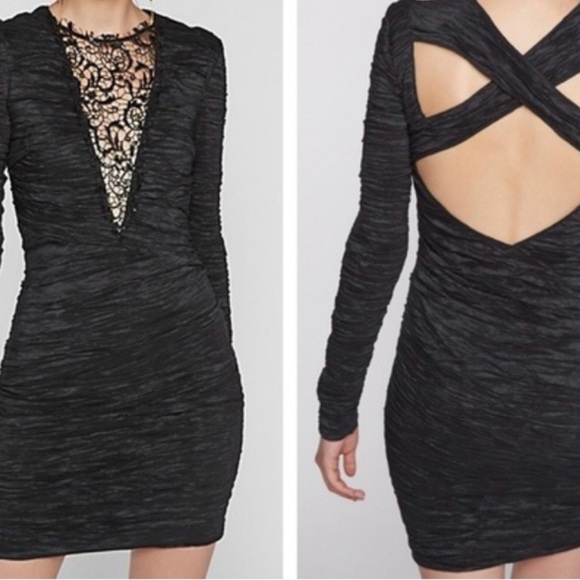 Free People Black Label ‘Look of Love’ Black Ruched Dress - Picture 2 of 9